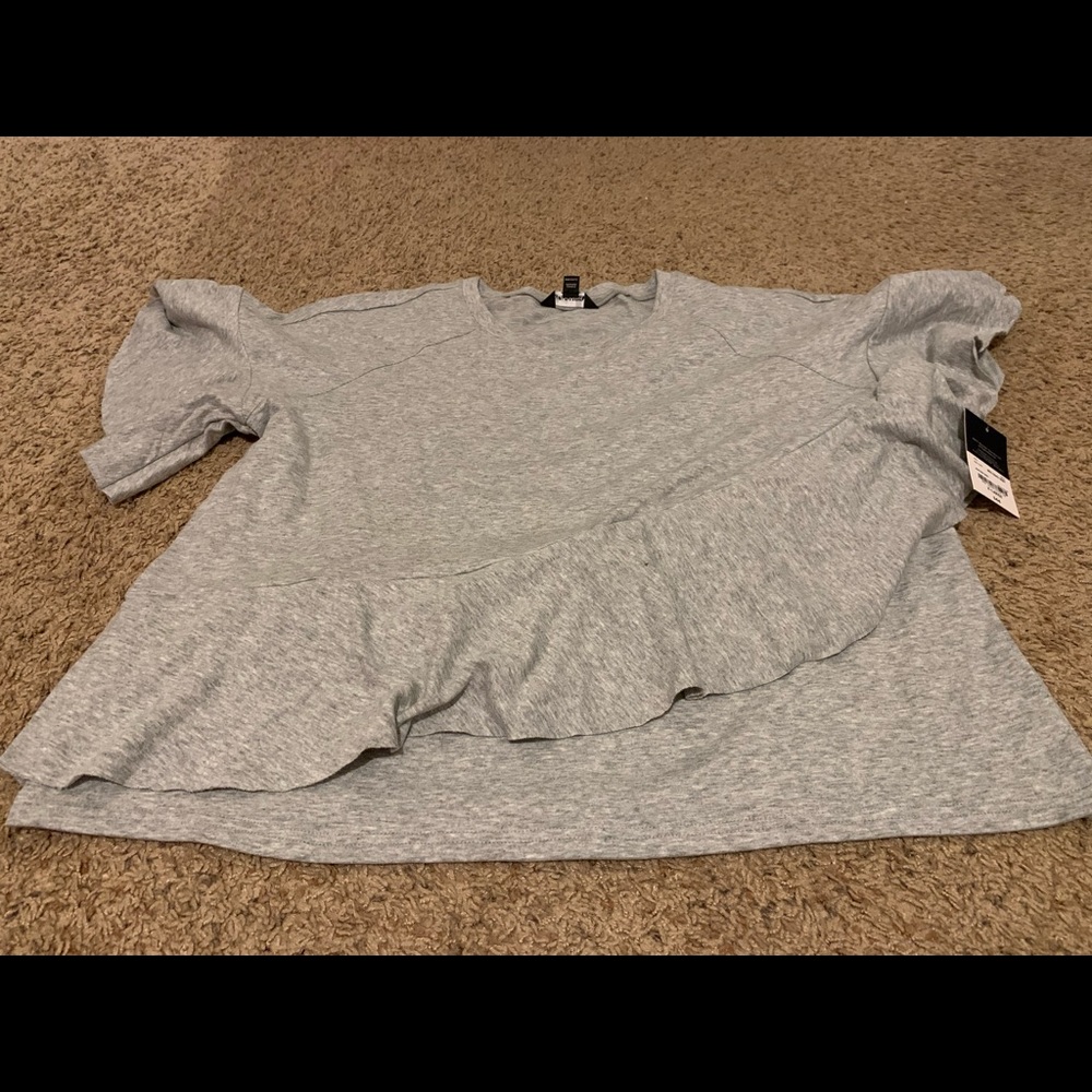 NWT Grey Project Runaway ruffle women’s shirt XL